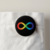 Neurodiversity Autism Awareness Acceptance Rainbow 缶バッジ