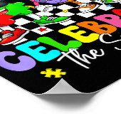 Neurodiversity brain autism awareness asd adhd men ポスター (角)