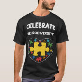 Neurodiversity Celebrate Neurodiversity  Autism Aw Tシャツ (正面)