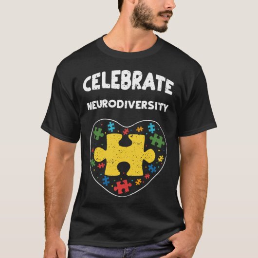 Neurodiversity Celebrate Neurodiversity  Autism Aw Tシャツ (正面)