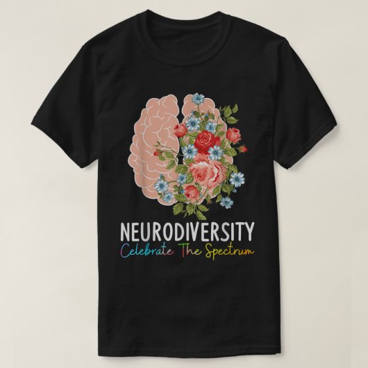 Neurodiversity Celebrate The Spectrum ADHD Brain A Tシャツ (デザイン正面)
