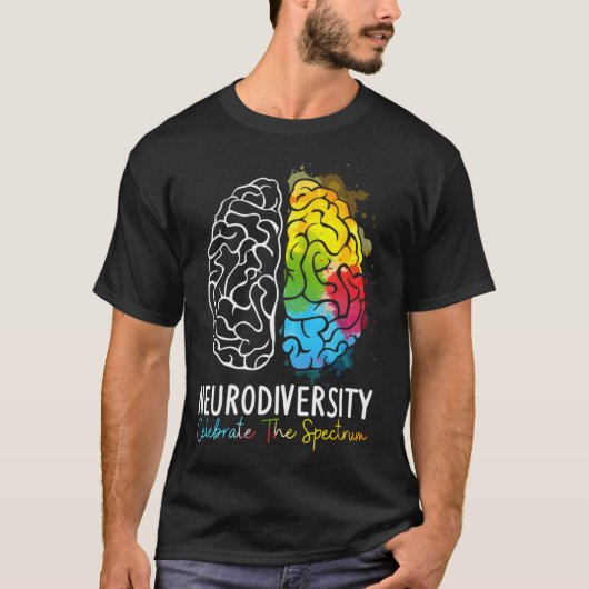 Neurodiversity Celebrate The Spectrum Autism Suppo Tシャツ (正面)