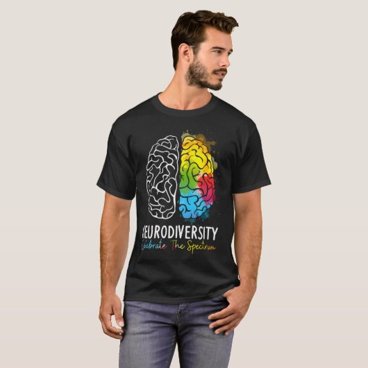 Neurodiversity Celebrate The Spectrum Autism Suppo Tシャツ (正面フル)
