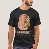 Neurodiversity celebrate the spectrum Brain Autism Tシャツ (正面)