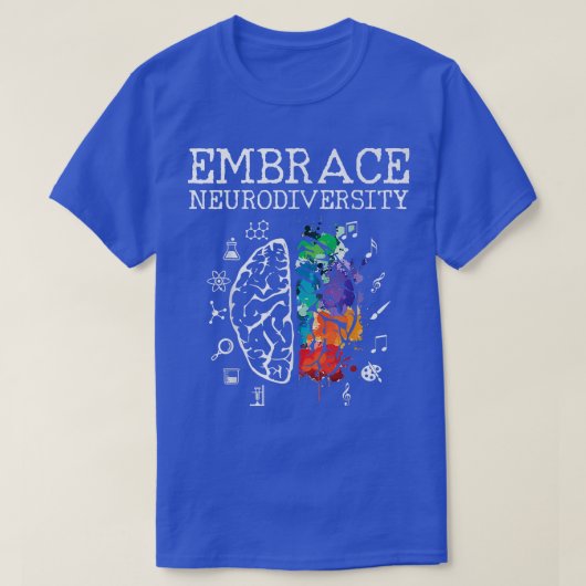 Neurodiversity Embrace ADHD Autism ASD Premium Tシャツ (デザイン正面)