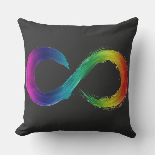 Neurodiversity Infinityロゴシャツ クッション (正面)