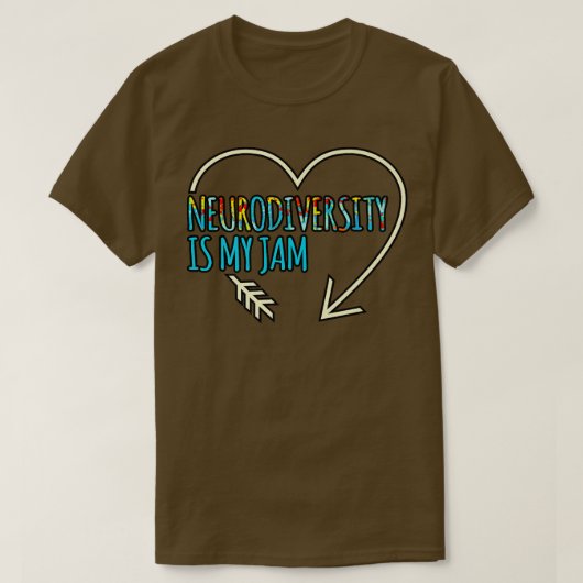 Neurodiversity Is Jam ADHD Awareness Orange Ribbon Tシャツ (デザイン正面)