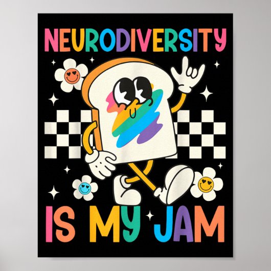 Neurodiversity is jam inclusion autism awareness ポスター (正面)