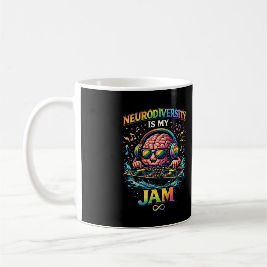 Neurodiversity Is My Jam コーヒーマグカップ (左)