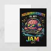 Neurodiversity Is My Jam サンキューカード (正面/裏面)
