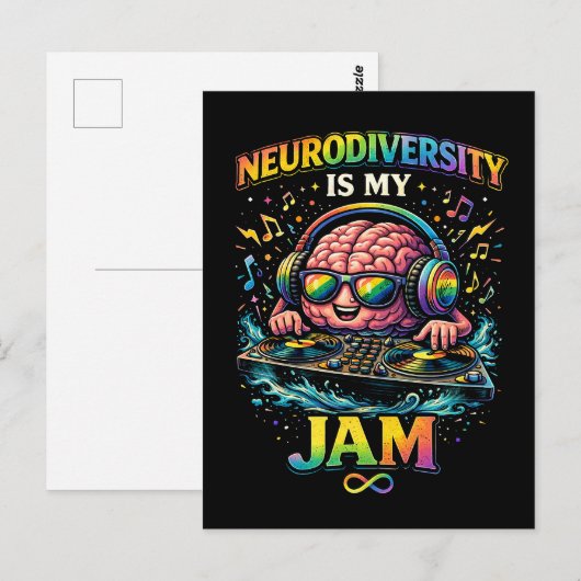 Neurodiversity Is My Jam ポストカード (正面/裏面)