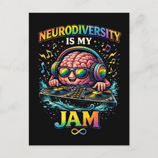 Neurodiversity Is My Jam ポストカード (正面)