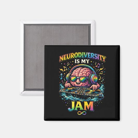 Neurodiversity Is My Jam マグネット (正面/裏面)
