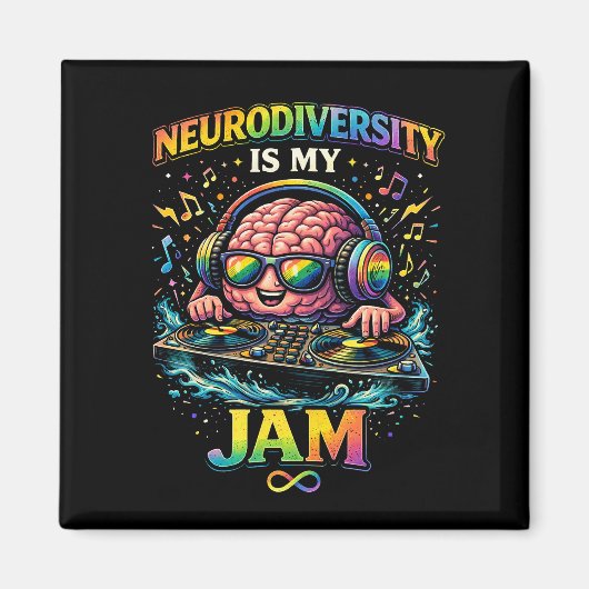 Neurodiversity Is My Jam マグネット (正面)