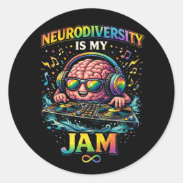 Neurodiversity Is My Jam ラウンドシール