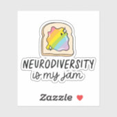 Neurodiversity Is My Jam Rainbow Toast シール (シート)