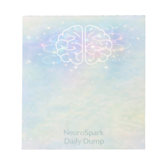 Neurodiversity NeuroSpark Daily Dump Pastel Design ノートパッド (正面)