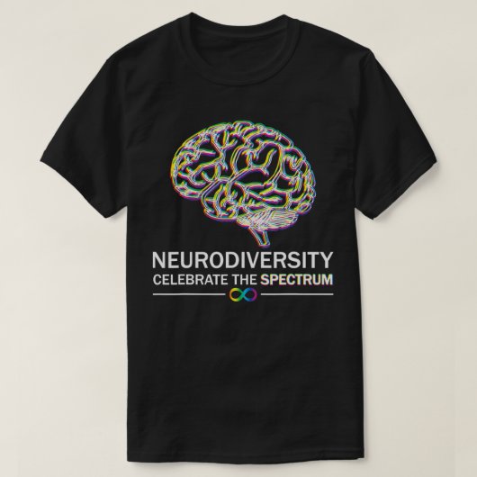 Neurodiversity Pride Autism Spectrum ASD ADHD Rain Tシャツ (デザイン正面)
