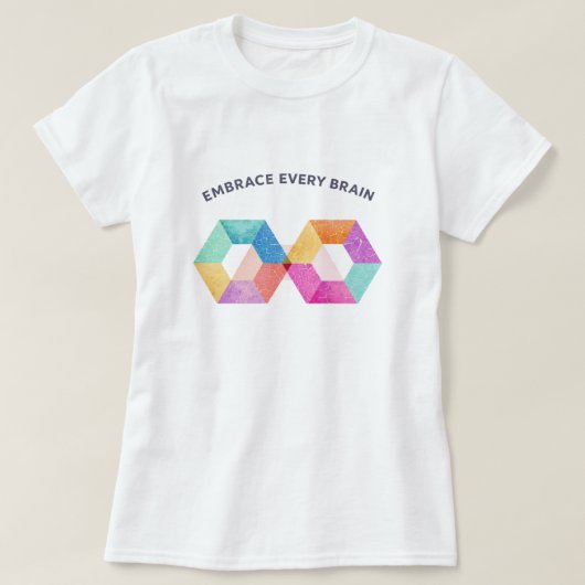 Neurodiversity Pride Infinity Symbol Every Brain Tシャツ (デザイン正面)