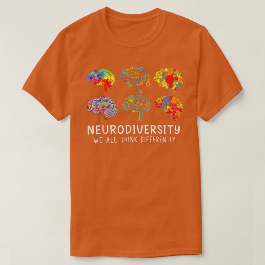 Neurodiversity Shirt - ADHD自閉症を受け入れるアウェネ Tシャツ (デザイン正面)