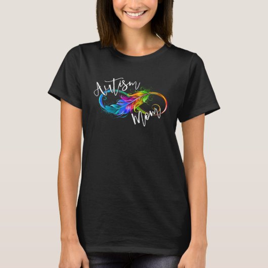 Neurodiversity Symbol Rainbow Infinity Autism Mom  Tシャツ (正面)