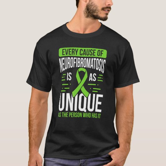 Neurofibromatosis Awareness Cause is Unique Green Tシャツ (正面)