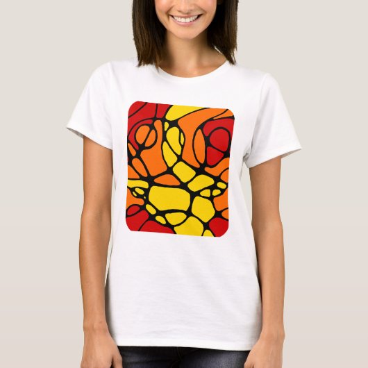 Neurografik modernes abstraktes Design Tシャツ (正面)