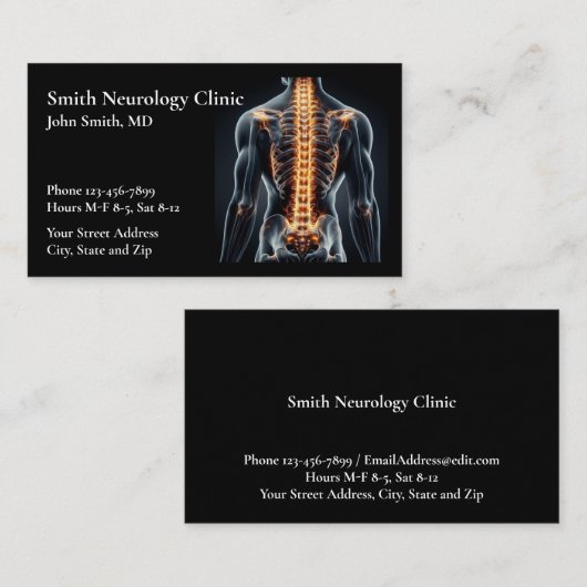 Neurologist Neurology Neurosurgeon Business Card 名刺 (正面/裏面)