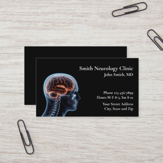 Neurologist Neurology Neurosurgeon Business Card 名刺 (正面/裏面インサイチュ)
