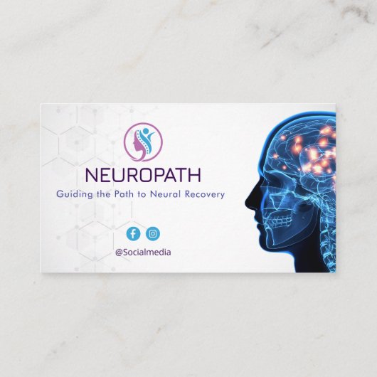 Neurology Therapy Business | Minimalist White 名刺 (裏面)