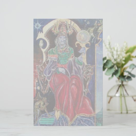 NEUROMANCERの赤い紫色の青 便箋 (スタンド正面)