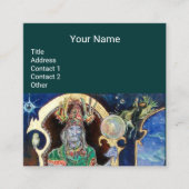 NEUROMANCER、星占い師、サイキック・リーダー・ブルー・グリーン スクエア名刺 (正面)