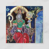 NEUROMANCER、星占い師、サイキック・リーダー・ブルー・グリーン スクエア名刺 (裏面)