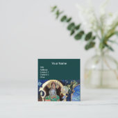 NEUROMANCER、星占い師、サイキック・リーダー・ブルー・グリーン スクエア名刺 (スタンド正面)