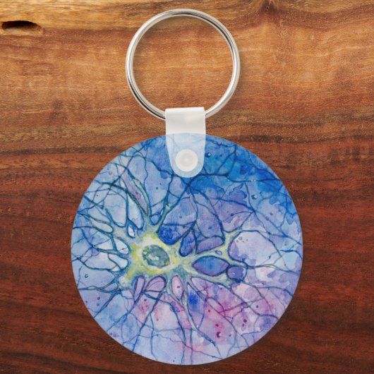 Neuron  Watercolour Blue - Keychain キーホルダー (正面)