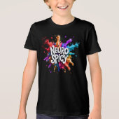 NEUROSPICY ニューロスパイシー 神経多様性 自閉症 ADHD 読字障害 トライブレンドTシャツ (正面)