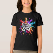 NEUROSPICY ニューロスパイシー 神経多様性 自閉症 ADHD 読字障害 トライブレンドTシャツ (正面)