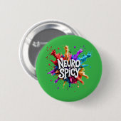 NEUROSPICY ニューロスパイシー 神経多様性 自閉症 ADHD 読字障害 缶バッジ (正面&裏面)