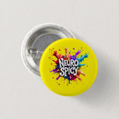 NEUROSPICY ニューロスパイシー 神経多様性 自閉症 ADHD 読字障害 缶バッジ (正面&裏面)