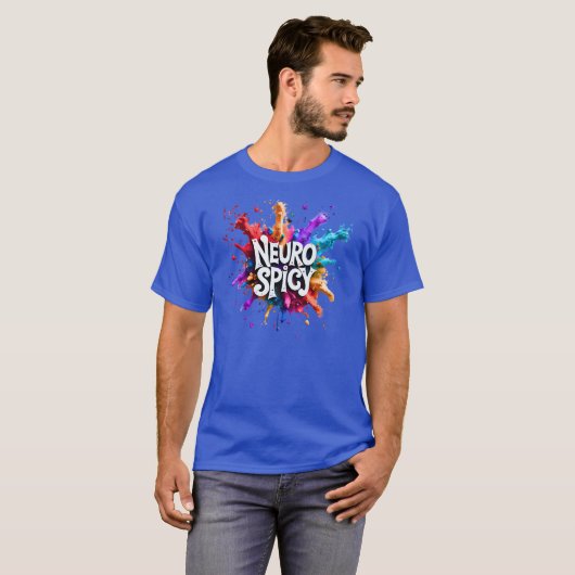 NEUROSPICY ニューロスパイシー 神経多様性 自閉症 ADHD 読字障害 Tシャツ (正面フル)
