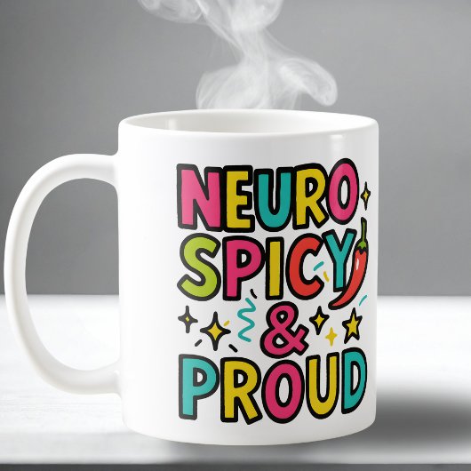 Neurospicy and Proud – Bright Neurodivergent Pride コーヒーマグカップ