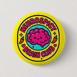 Neurospicy Brain Club Inclusive Neurodivergent 缶バッジ