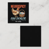 Neurospicy Egg Dealer ビンテージ雌鶏 レアテクスチャー スクエア名刺 (正面/裏面)