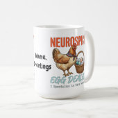 Neurospicy Egg Dealer Vintage Hen Rare Textures コーヒーマグカップ (正面右)