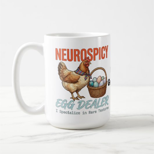 Neurospicy Egg Dealer Vintage Hen Rare Textures コーヒーマグカップ (左)