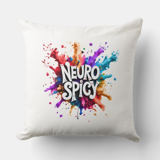 NEUROSPICY neurodiversity autism adhd dyslexia クッション (正面)