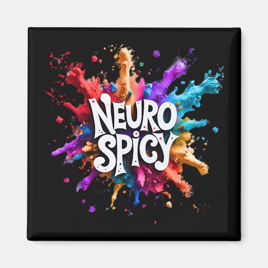 NEUROSPICY neurodiversity autism adhd dyslexia マグネット (正面)