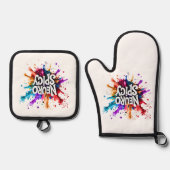 NEUROSPICY neurodiversity autism adhd dyslexia 鍋つかみ&鍋敷きセット (正面)