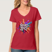 NEUROSPICY neurodiversity autism adhd dyslexia Tシャツ (正面)