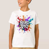 NEUROSPICY neurodiversity autism adhd dyslexia Tシャツ (正面)
